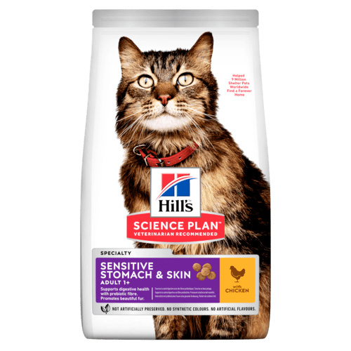 Hill's SP Adult Sensitive Stomach & Skin Chicken kissalle 1,5 kg