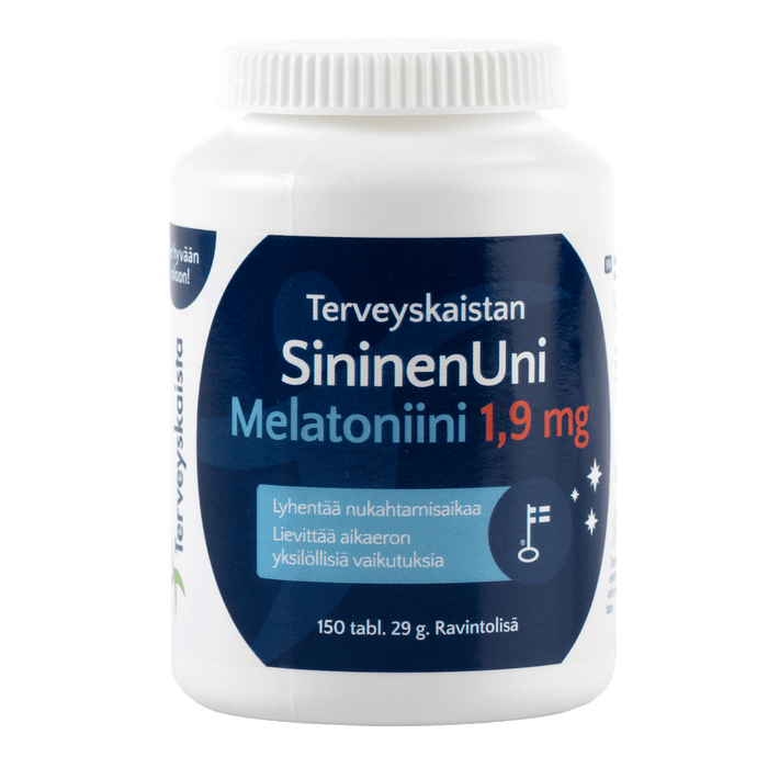 Terveyskaista SininenUni melatoniini 1,9 mg, nopeavaikutteinen 150 tablettia