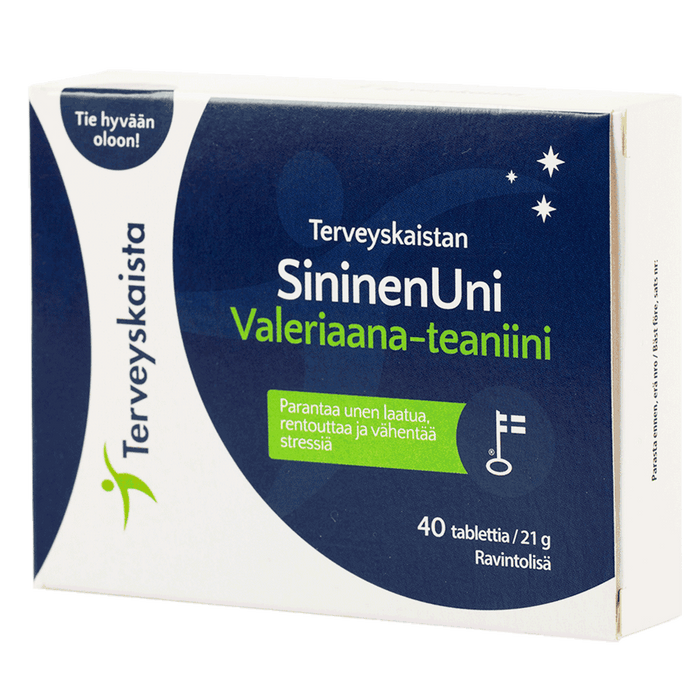 Terveyskaista SininenUni Valeriaana-teaniini 40 tablettia