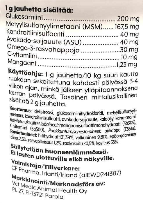 Arthroflex Omega jauhe koiralle 400 g