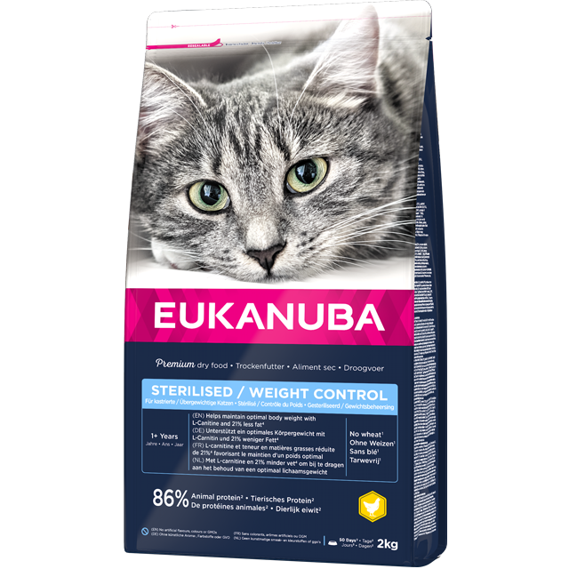 Eukanuba Feline Sterilised / Weight Control Dry 2 kg