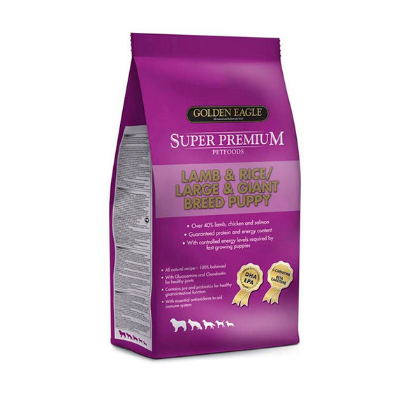 Golden Eagle Super Premium Lamb & Rice Large & Giant Puppy koiralle 12 kg RIKKOONTUNUT