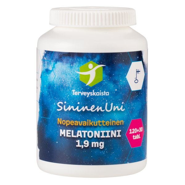 Terveyskaista SininenUni melatoniini 1,9 mg, nopeavaikutteinen 150 tablettia