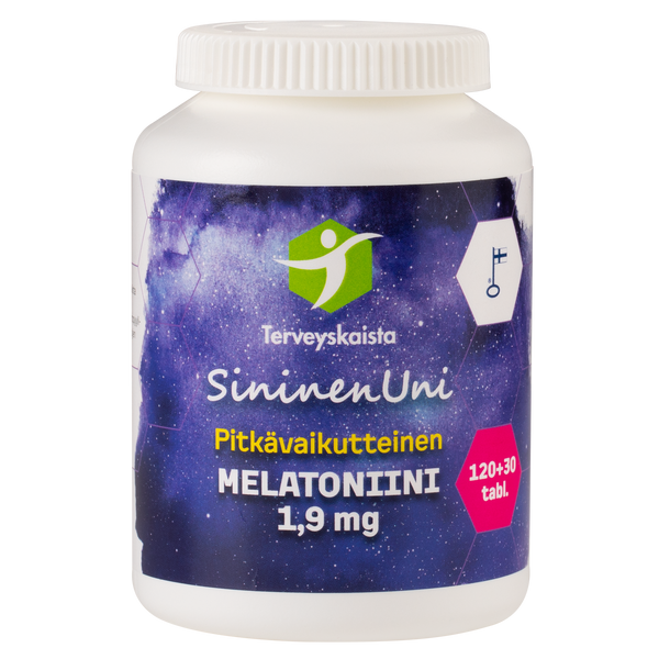 Terveyskaista SininenUni Melatoniini 1,9 mg pitkävaikutteinen 150 tablettia