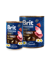Brit Premium by Nature Kalkkuna-maksa koirille 6 x 800 g