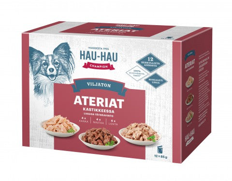 Hau-Hau Champion Viljaton annosaterialajitelma kastikkeessa 12 x 85 g