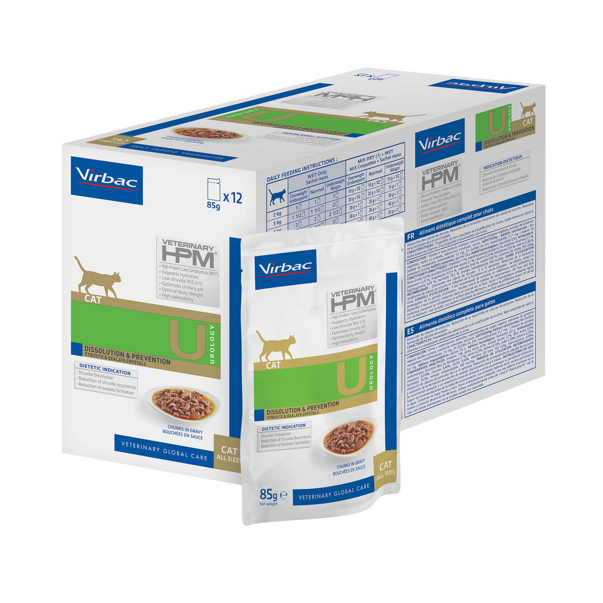 Virbac Urology Struvite Dissolution & Prevention kissalle 85 g MAISTELUPAKKAUS