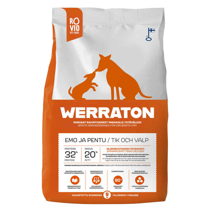 Werraton Emo & Pentu koiranruoka 9 kg