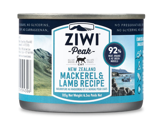 ZiwiPeak Uuden-Seelannin makrilli & lammas kissalle 6 x 185 g